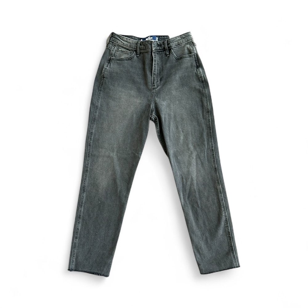 Hollister Mom Jeans Ultra High Rise W26 L25 Gray Vintage Stretch - Picture 3 of 11